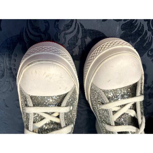 Converse Silver Glitter LGBTQ Pride Cunky Platform Heels size 7/EU 37.5 - Picture 5 of 7